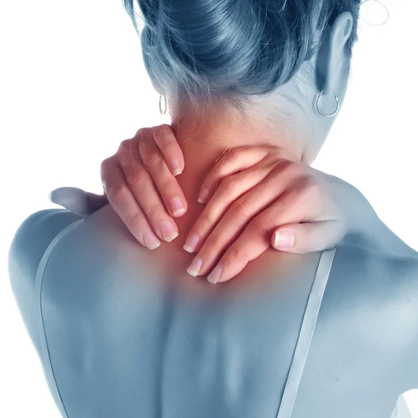 Pain in neck — Stock Photo, Image