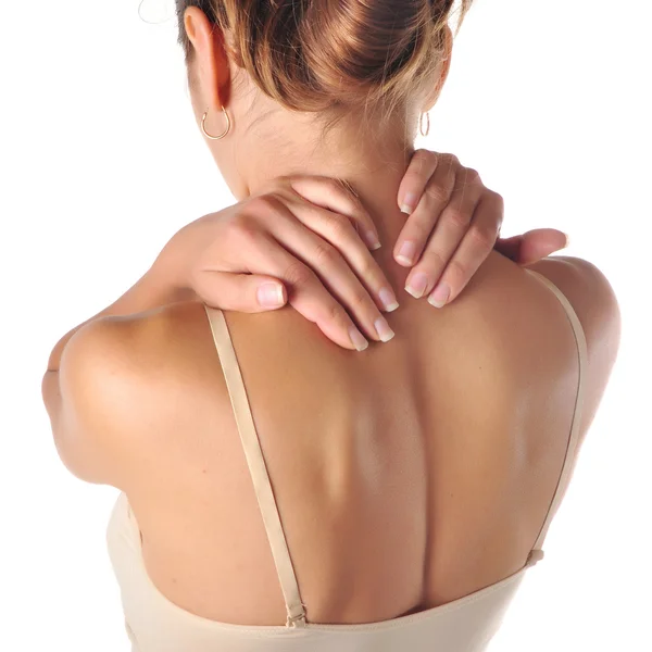 Pain in neck — Stock Photo, Image