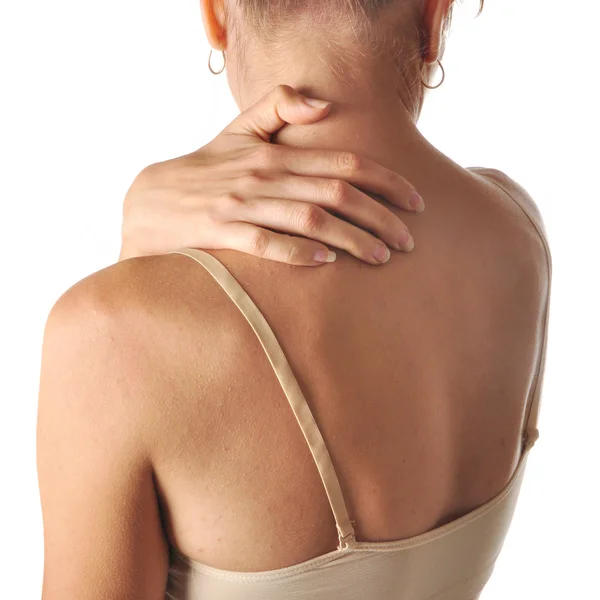 Pain in neck — Stock Photo, Image