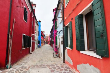 renkli evler burano Adası