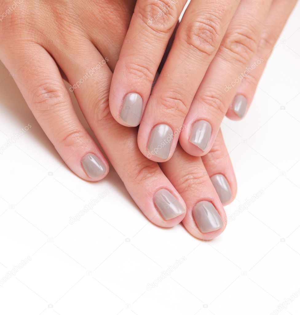 Woman hands with manicured  nails