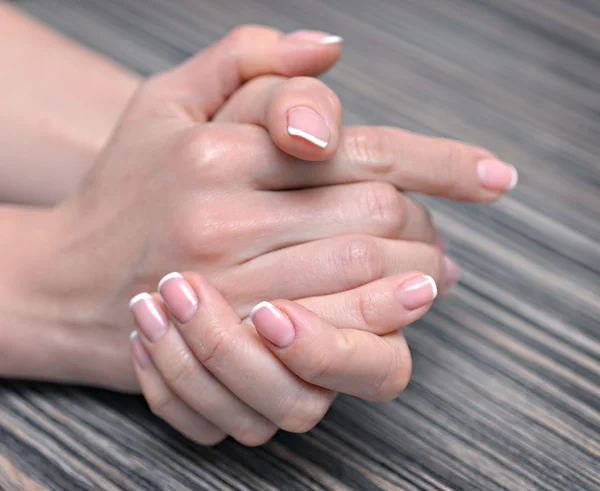 French manicure — Stock Photo, Image