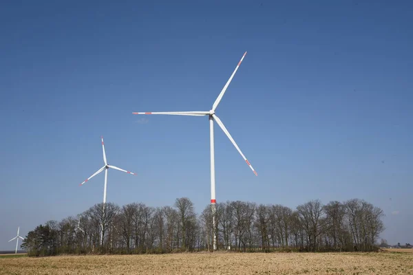 Vindkraftverk Fält — Stockfoto