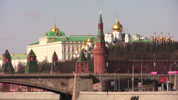 Kremlin moscow and construction city — Stock Video