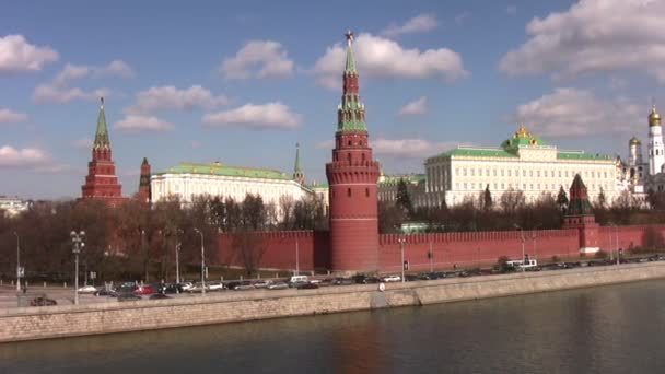 Muro del Kremlin de Moscú — Vídeo de stock