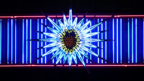 Neon nachtlampje — Stockvideo