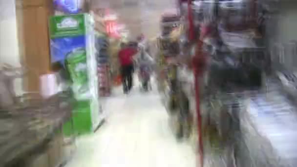食品商店时间间隔 — 图库视频影像