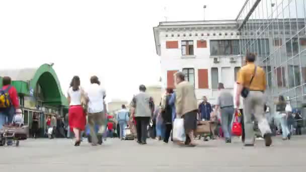 Multitud tiempo al aire libre lapso — Vídeos de Stock