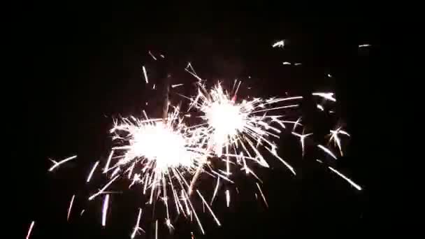 Two sparklers — Stock Video