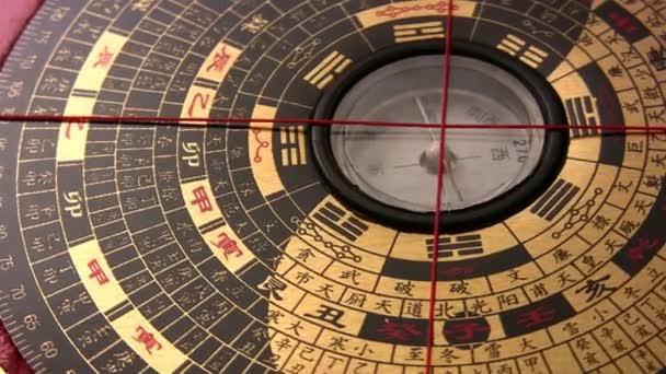 Kompass Kina roterande — Stockvideo
