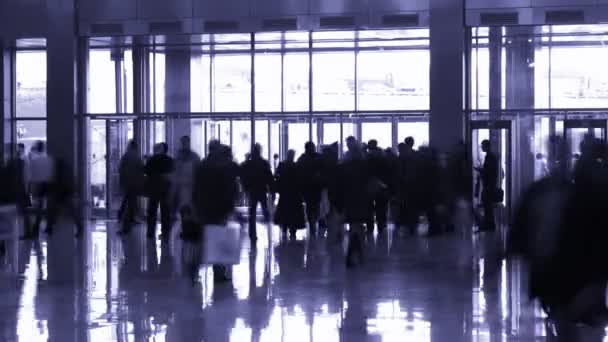 Silueta en el hall de entrada — Vídeos de Stock