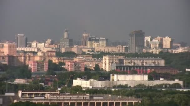 Zoom staden Moskva — Stockvideo