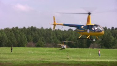 Moskova, Rusya - jule 19: helikopter spor Uluslararası Yarışmalar kb mile fincan geçmiş jule 19, 2008 içinde Moskova, Rusya.
