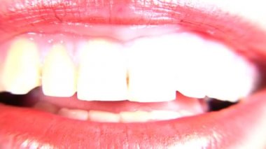 Kadının dudakları makro