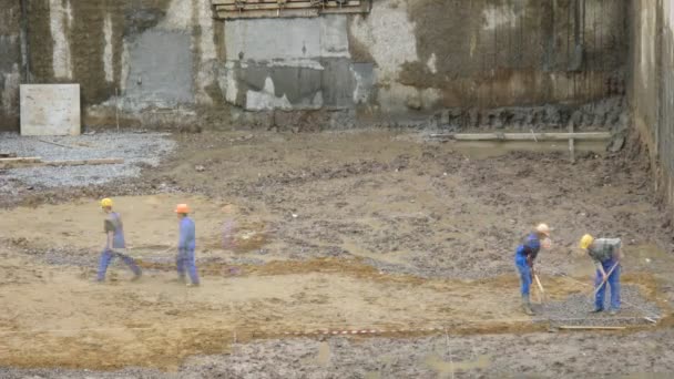 Werknemers bouw time-lapse — Stockvideo