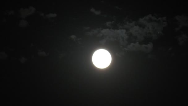 Clouds and moon. Time lapse — Stock Video