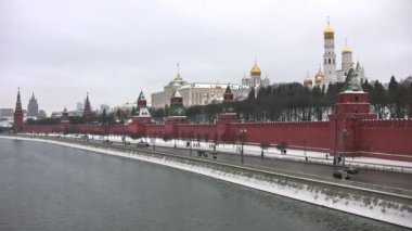 nehir kenarında Moskova'daki kremlin