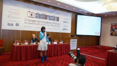 Moskova - 2 Ekim: oditoryum konferans stok Rusya 09 Ekim 2, 2009 holiday Inn lesnaya, Moskova, Rusya. Yatay kaydırma