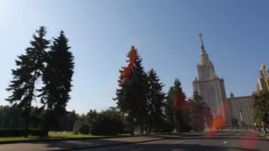 Mocsow - 5 Eylül: Moskova, Rusya Eylül 5, 2009 Moskova Devlet Üniversitesi sürme. zaman atlamalı. 40. 000'den fazla lisans ve yaklaşık 7 000 öngörüyor msu çalışma