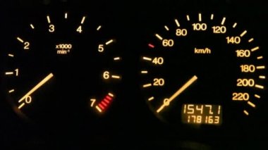 Auto dashboard gauges indication
