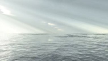 uçak denize, gökten gelen güneş ışınları