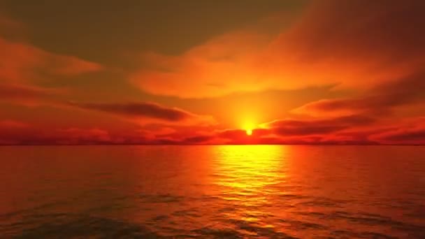 Coucher de soleil sur la mer — Video