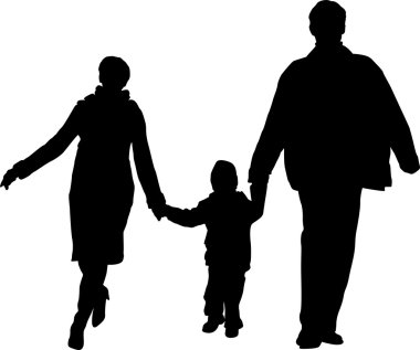 Aile yürüyüş vektör