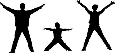 Spor Salonu Aile vektör