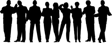 Business crowd vector all movebale