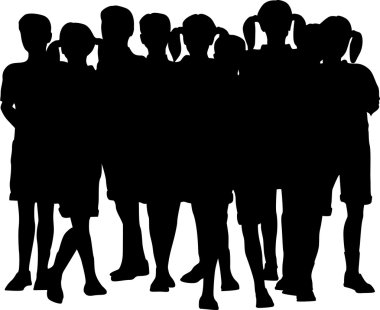 çocuk grubu. bir vektör