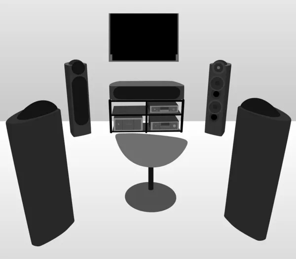 Vetor home theater — Vetor de Stock