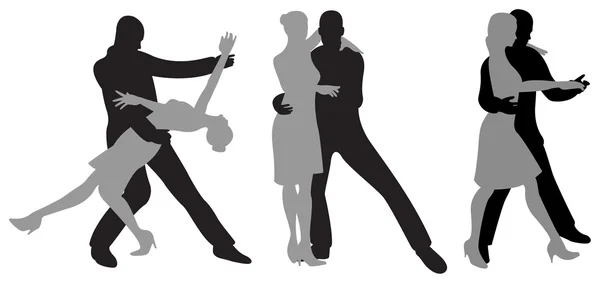 Silhouette tango — Image vectorielle