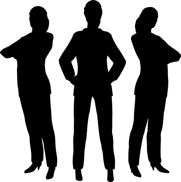 Tres mujer de negocios — Vector de stock