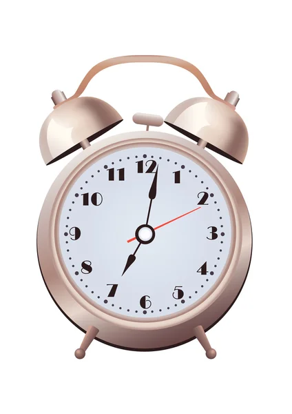 Vintage old two bell clock alarm vector — стоковый вектор