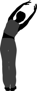 vektör kız egzersiz sağlık kulübü