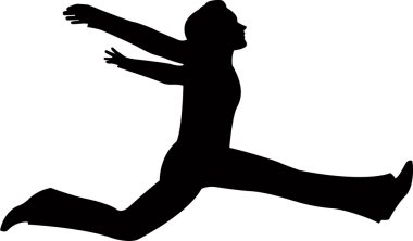 Kız vektör atlamak