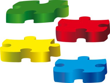 vektör birim 3d puzzle