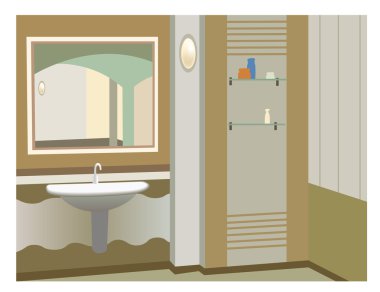 yıkama stand vektör