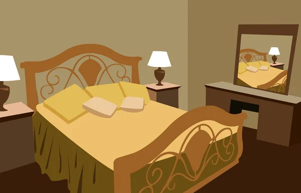 Роскошный вектор спальни — стоковый вектор