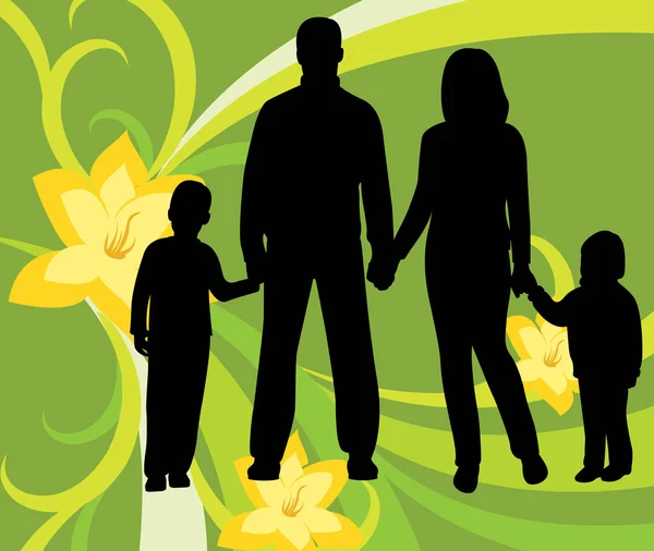 Familie floral vector — Stockvector