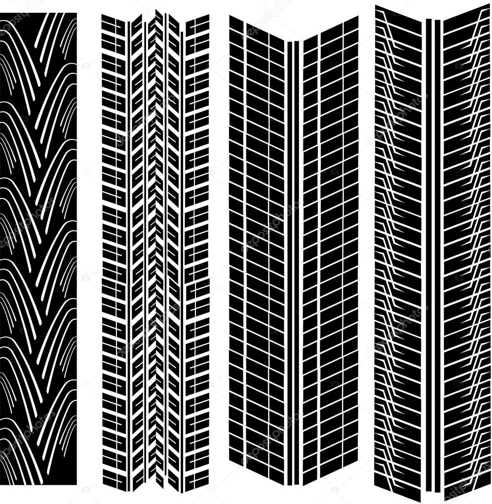 Tire prints vector