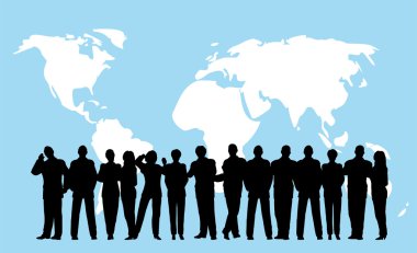 iş kalabalık mavi Küre