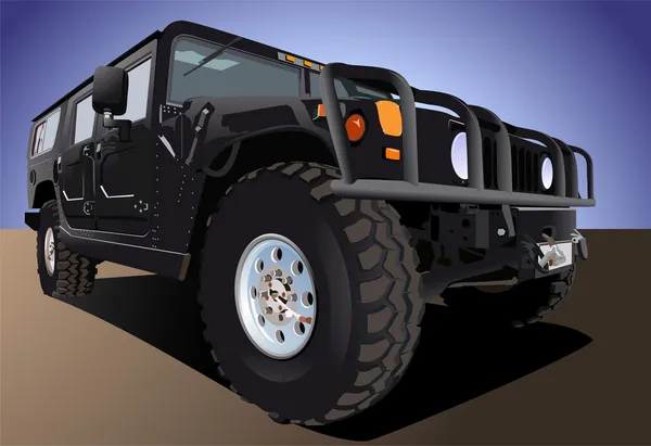 Offroad coche vector — Vector de stock