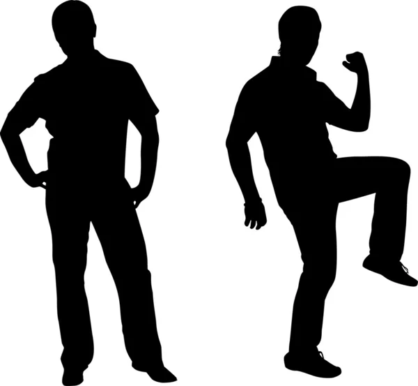 Man silhouet vector — Stockvector