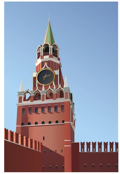 Torre de Kremlin vetor de Moscou — Vetor de Stock