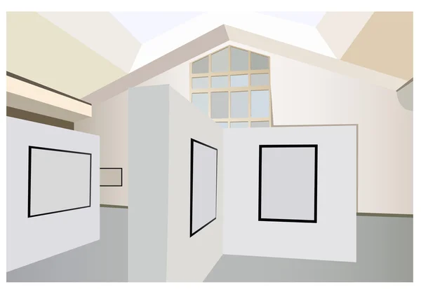 Tentoonstelling interieur vector — Stockvector