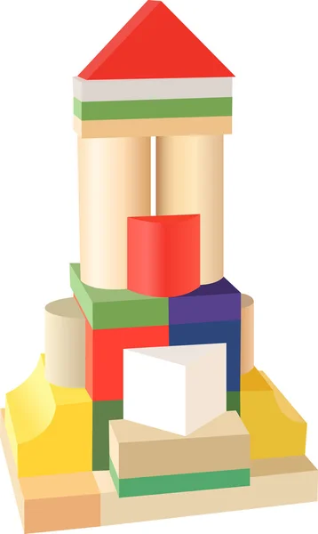 Vetor de torre de brinquedo — Vetor de Stock