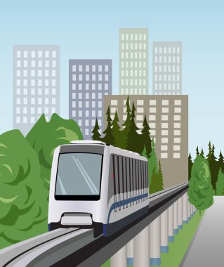 Monoray tren vektör