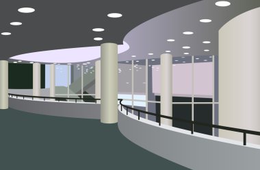 balkon konser salonu vektör fuaye