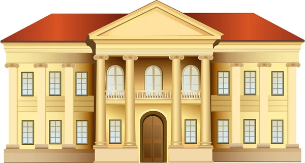 Mansion with columns vector — Stock Vector